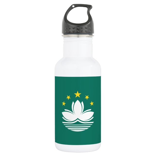 Macau Flag Stainless Steel Water Bottle (Front)