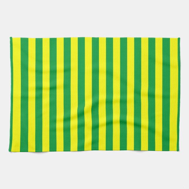 Macau flag stripes country lines symbol green yell kitchen towel (Horizontal)