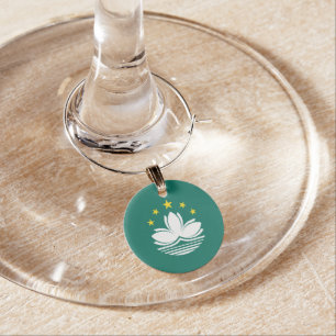 Macau flag wine charm