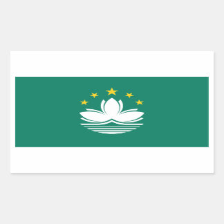 Macau/Macao Flag. China/Chinese Rectangular Sticker