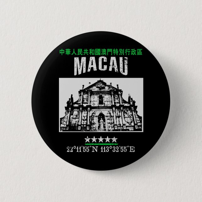 Macau Pinback Button (Front)