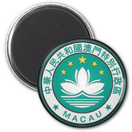 Macau Round Emblem Magnet
