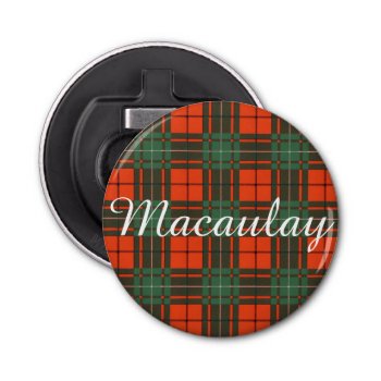Macaulay Clan Plaid Scottish Tartan Bottle Opener by TheTartanShop at Zazzle