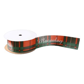Macaulay Clan Plaid Scottish Tartan Satin Ribbon by TheTartanShop at Zazzle