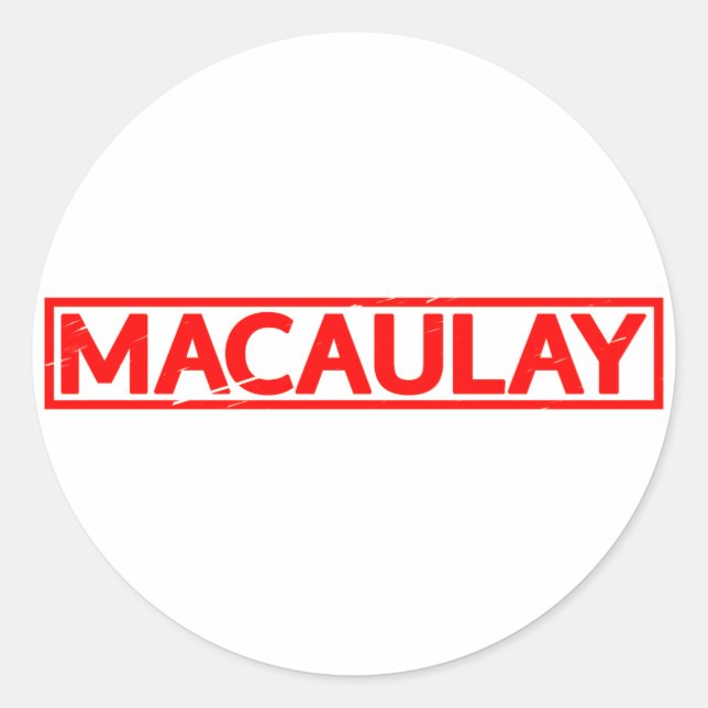 Macaulay Stamp Classic Round Sticker (Front)