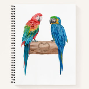 Macaw Bird Parrot Lover Watercolor Notebook