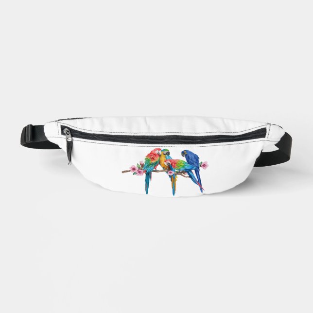 Macaw Colorful Birds Fanny Pack (Front)