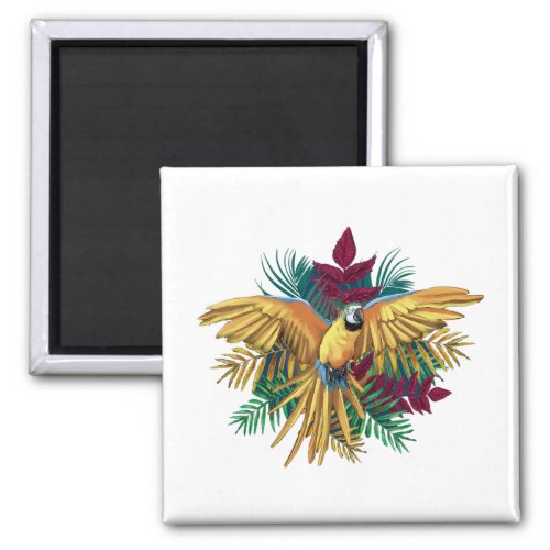 Macaw_Golden_Parrot_Design Magnet