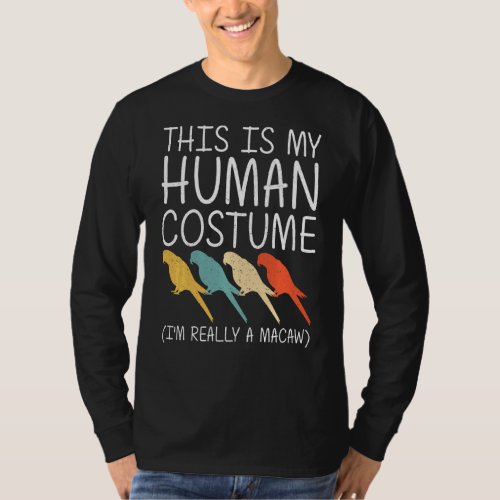Macaw Halloween Human Costume Parrot Bird Easy Diy T_Shirt
