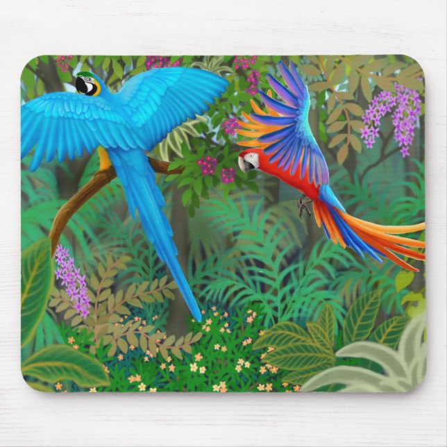 Macaw Jungle Mousepad (Front)