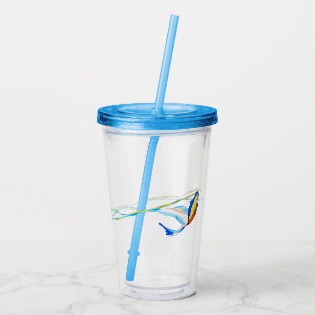 Macaw Kite Acrylic Tumbler (Back)