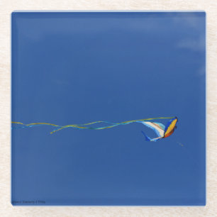 Macaw Kite Glass Coaster