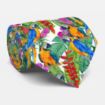 Macaw Neck White Neck Tie