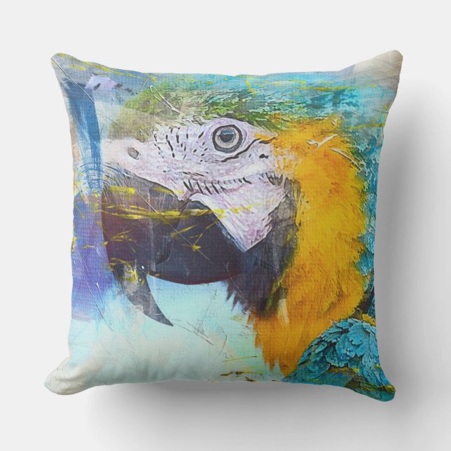 Macaw Outdoor Pillow (Front)