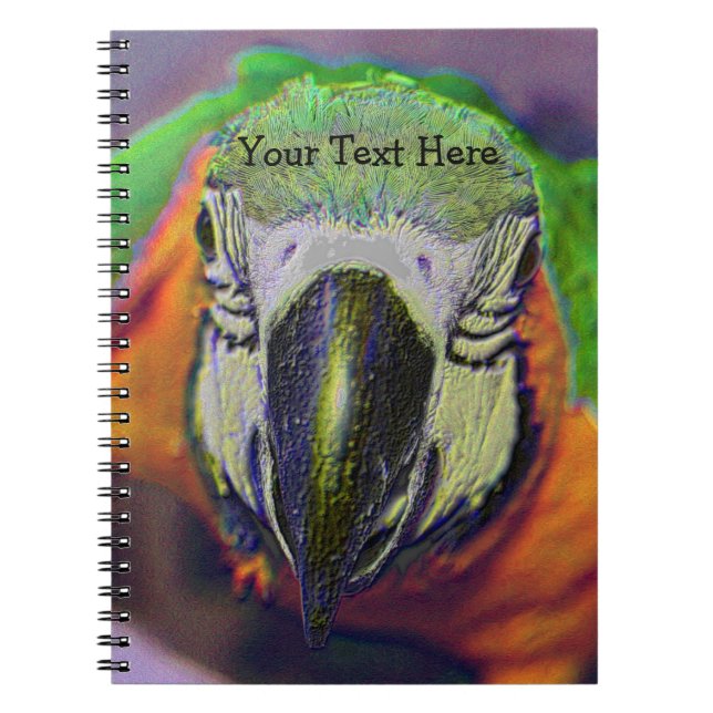 Macaw Parrot Bird Face Animal Notebook (Front)
