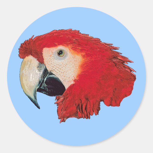 Macaw Parrot Bird Stickers (Front)