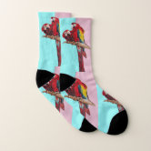 Beautiful Old Red Roses Shabby Chic Floral Socks | Zazzle