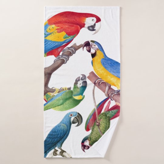 Macaw Parrot Birds Wildlife Bath Towel Set