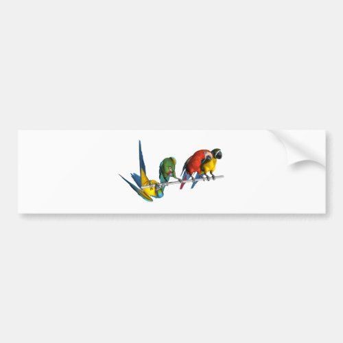 Macaw Parrot Bumper Sticker