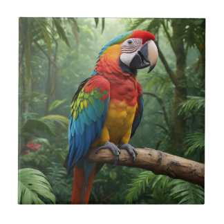 Macaw Parrot Ceramic Tile