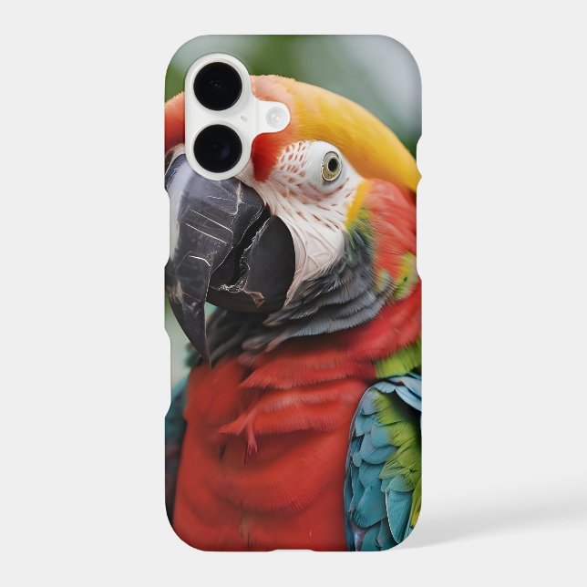 Macaw parrot colorful  iPhone case (Back)