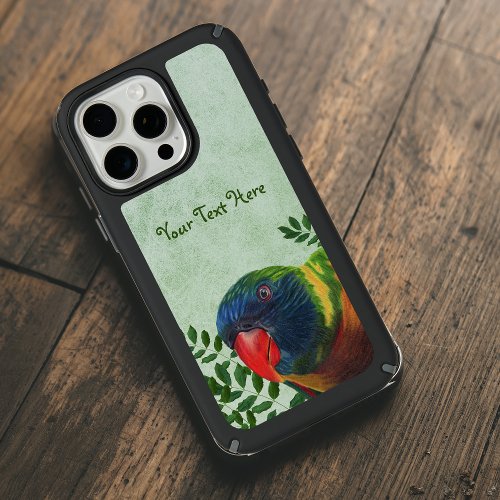 Macaw Parrot Colourful feathers Leaves on Green iPhone 15 Pro Max Case