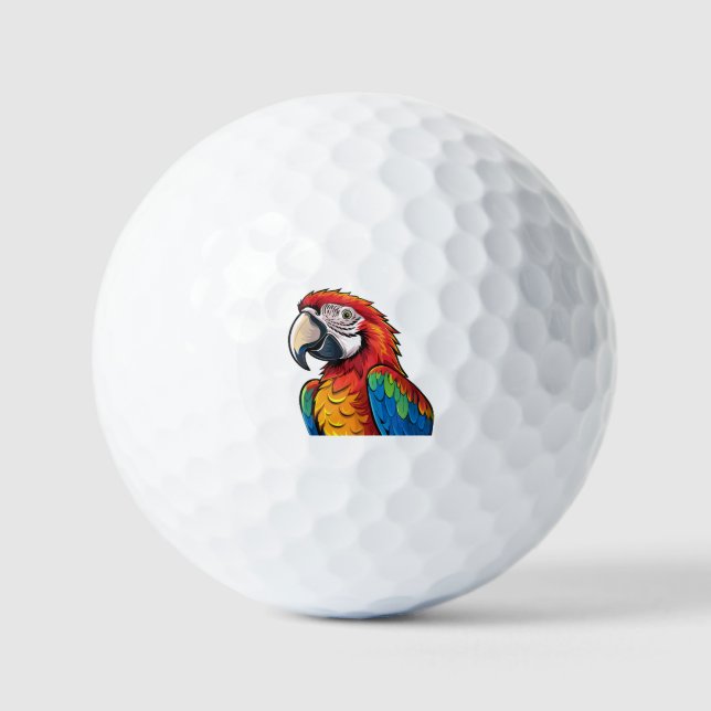 Macaw parrot golf balls (Front)