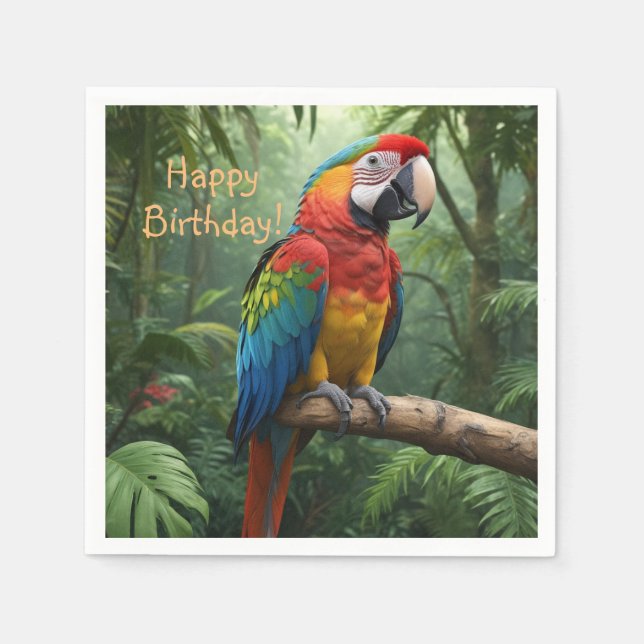 Macaw Parrot in the Jungle Napkins (Front)