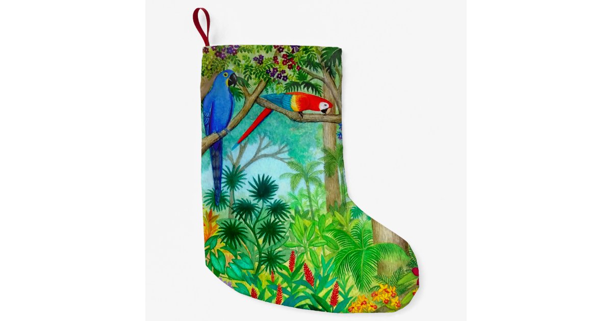 Macaw Parrot Jungle Christmas Stocking Zazzle