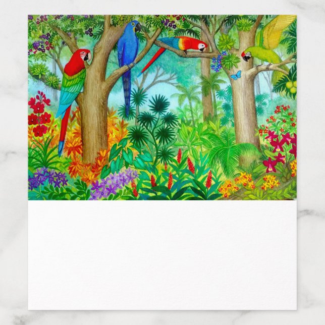 Macaw Parrot Jungle Envelope Liner (Design)