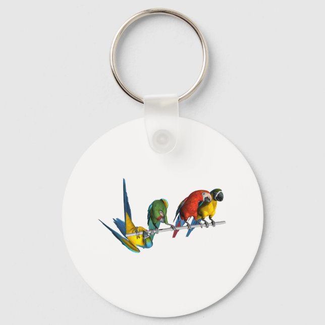Macaw Parrot Keychain (Front)