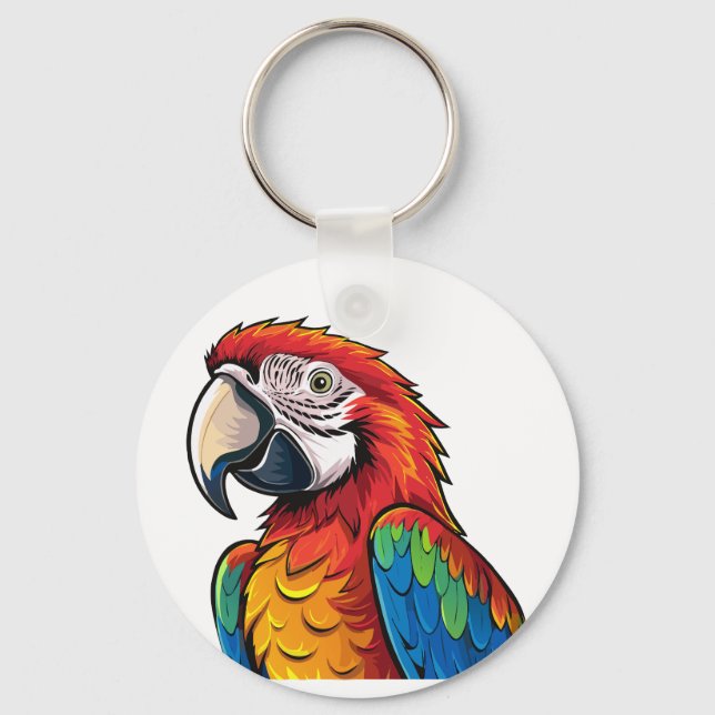 Macaw parrot keychain (Front)