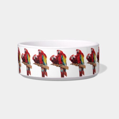 Macaw parrot Macaws red birds Bird Drink Bowl