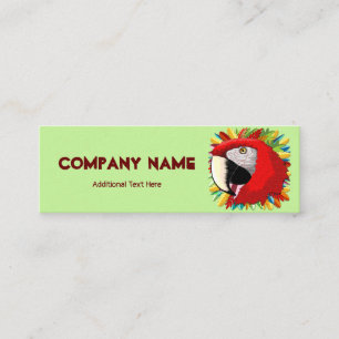 Macaw Parrot Paper Craft Mini Business Card
