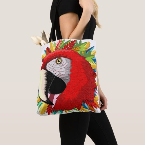 Macaw Parrot Paper Craft Tote Bag