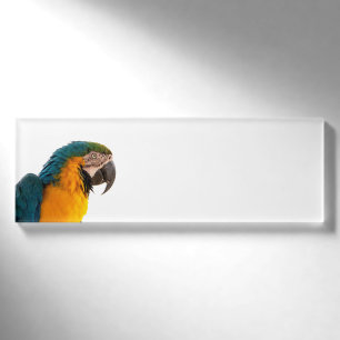 Macaw Parrot Photo Name Tag