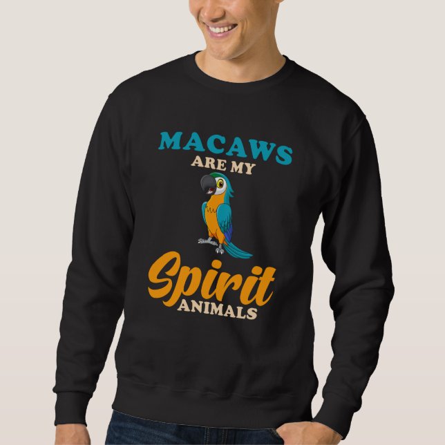 Macaw Parrot Spirit Animal Sweatshirt (Front)