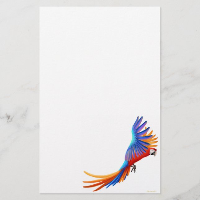 Macaw Parrot Stationery (Front)