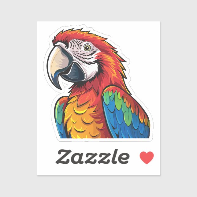 Macaw parrot sticker (Sheet)
