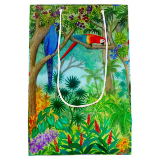 Macaw Parrot Tropical Jungle Gift Bag