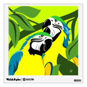 Macaw Parrot Wall Sticker