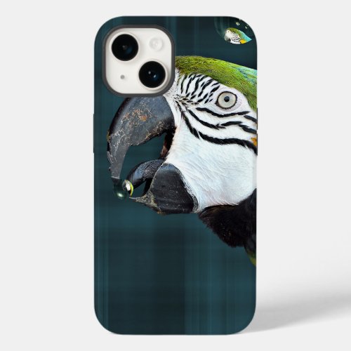 Macaw Parrot with Bubbles  Case_Mate iPhone 14 Case