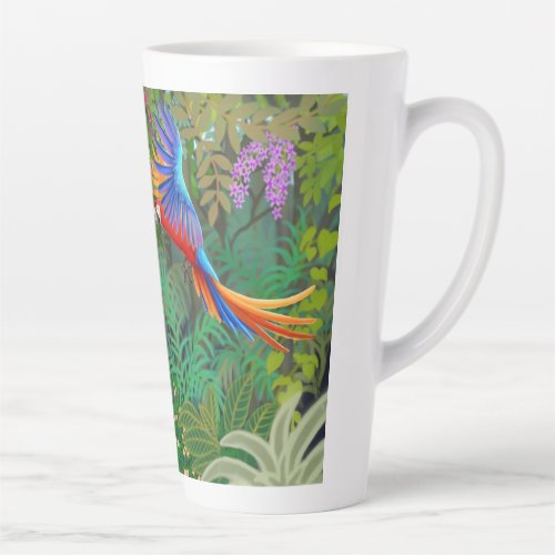 Macaw Parrots in the Jungle Latte Mug