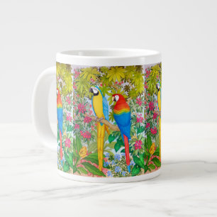 Macaw Parrots Tropical Birds Jumbo Mug