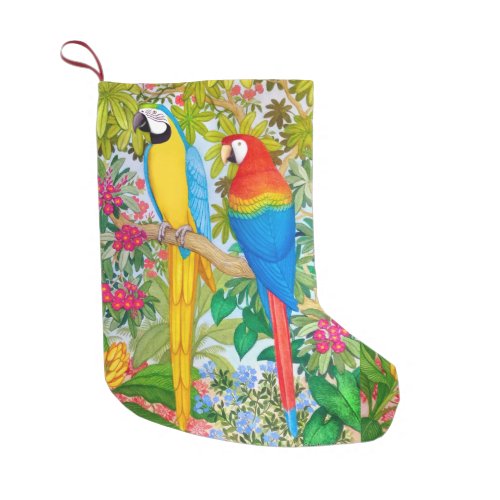 Macaw Parrots Tropical Christmas Stocking