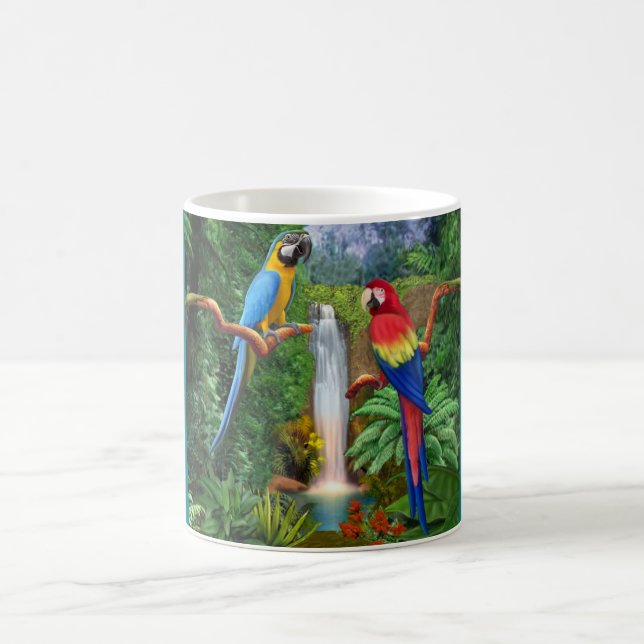 Macaw Tropical Parrots Coffee Mug (Center)