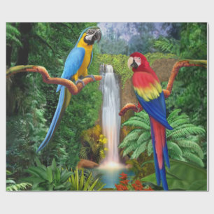 Macaw Tropical Parrots Wrapping Paper