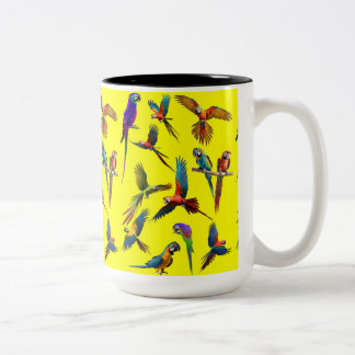 Macaws and more macaws Two-Tone coffee mug
