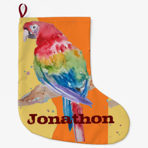Macaws Macaw Parrot Boys Name Christmas Stocking