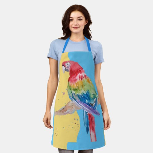 Macaws Macaw Parrot Tropical Colorful art Apron